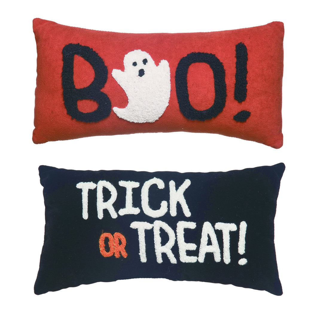 Boo or Trick-or-Treat Pillow