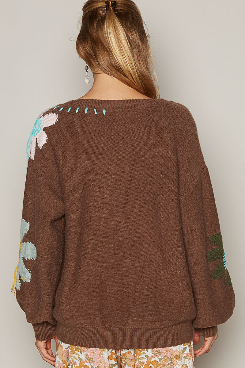 A&W×Chocolate Jesas Knit Sweater Savoring The Day Sweater Chocolate – KH Staging and Design