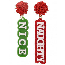 Load image into Gallery viewer, "NAUGHTY NICE" POST EARRINGS