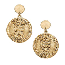 Load image into Gallery viewer, French Coin Earrings