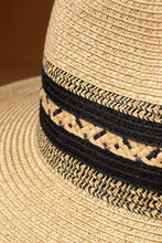 Load image into Gallery viewer, Southwestern Panama hat Black

