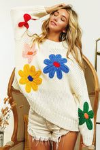 Load image into Gallery viewer, Flower Crochet Sweater
