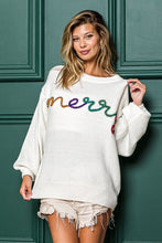 Load image into Gallery viewer, Multi Color Merry Sweater