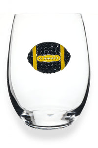 Football Stemless Wine Glass