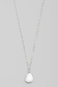 Long Pearl Pendant Necklace