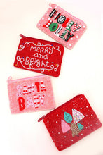 Load image into Gallery viewer, Christmas Beaded Pouch