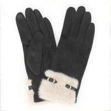 Load image into Gallery viewer, Faux Suede Touchscreen Gloves with Buckle