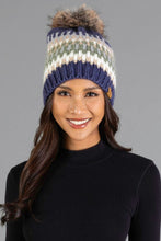 Load image into Gallery viewer, Blue Multi-Colored Pom Hat