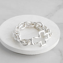 Load image into Gallery viewer, Chunky Chain Cross Bracelet