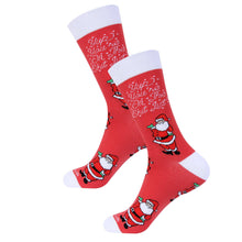 Load image into Gallery viewer, Mens Yup You're On The Shit List Santa Socks