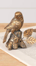 Load image into Gallery viewer, Antiqued Golden Bird Figurines