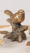 Load image into Gallery viewer, Antiqued Golden Bird Figurines