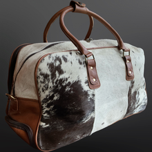 Load image into Gallery viewer, Western Cowhide Wheeled Duffel Bag Carry On