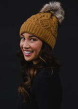 Load image into Gallery viewer, Camel Cable Knit Hat
