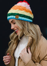 Load image into Gallery viewer, Pink Rainbow Stripe Hat
