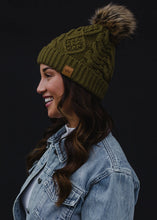 Load image into Gallery viewer, Olive Cable Knit Hat
