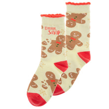 Load image into Gallery viewer, Gingerbread Holiday Socks