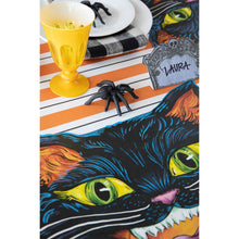 Load image into Gallery viewer, Paper Orange & Black Awning Table Runner