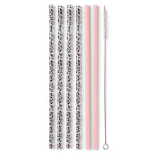 Load image into Gallery viewer, Leopard & Blush Reusable Straws