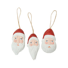Load image into Gallery viewer, Carved Wood Santa Ornament