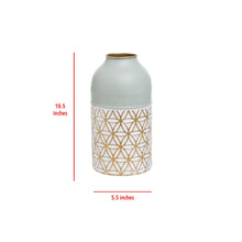 Load image into Gallery viewer, Modern Brass Vase Green