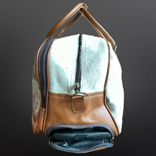 Load image into Gallery viewer, Western Cowhide Wheeled Duffel Bag Carry On