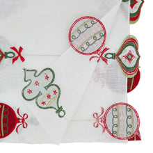 Load image into Gallery viewer, White Embroidered Ornaments Runner