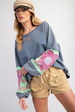 Load image into Gallery viewer, Sick of Waiting Sweatshirt Washed Denim