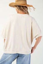 Load image into Gallery viewer, Short Sleeve Flower Patch Sweatshirt