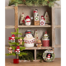 Load image into Gallery viewer, Snowman with Wreath Ornament