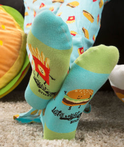 Unisex Cheeseburger and Fries Socks