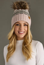Load image into Gallery viewer, Blush Sage Patterned Pom Hat

