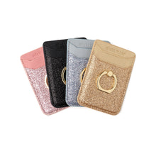 Load image into Gallery viewer, Glitter Ring Cling Cardholder
