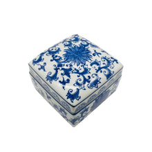 Load image into Gallery viewer, Chinoiserie Square Ceramic Box
