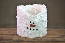 Load image into Gallery viewer, Snowman Bumpy LED Candle
