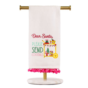 Santa Send Cocktails Towel