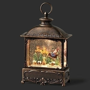 Santa Delivery Snow Globe Lantern