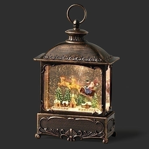 Santa Delivery Snow Globe Lantern