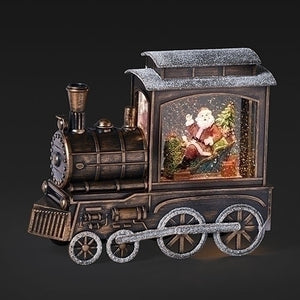Santa Train Snow Globe Lantern