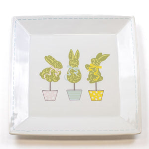 Boxwood Bunny Platter