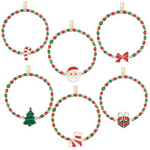 Load image into Gallery viewer, Crystal Charm Christmas Bracelet
