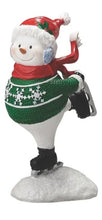 Load image into Gallery viewer, Festive Skating Snowman
