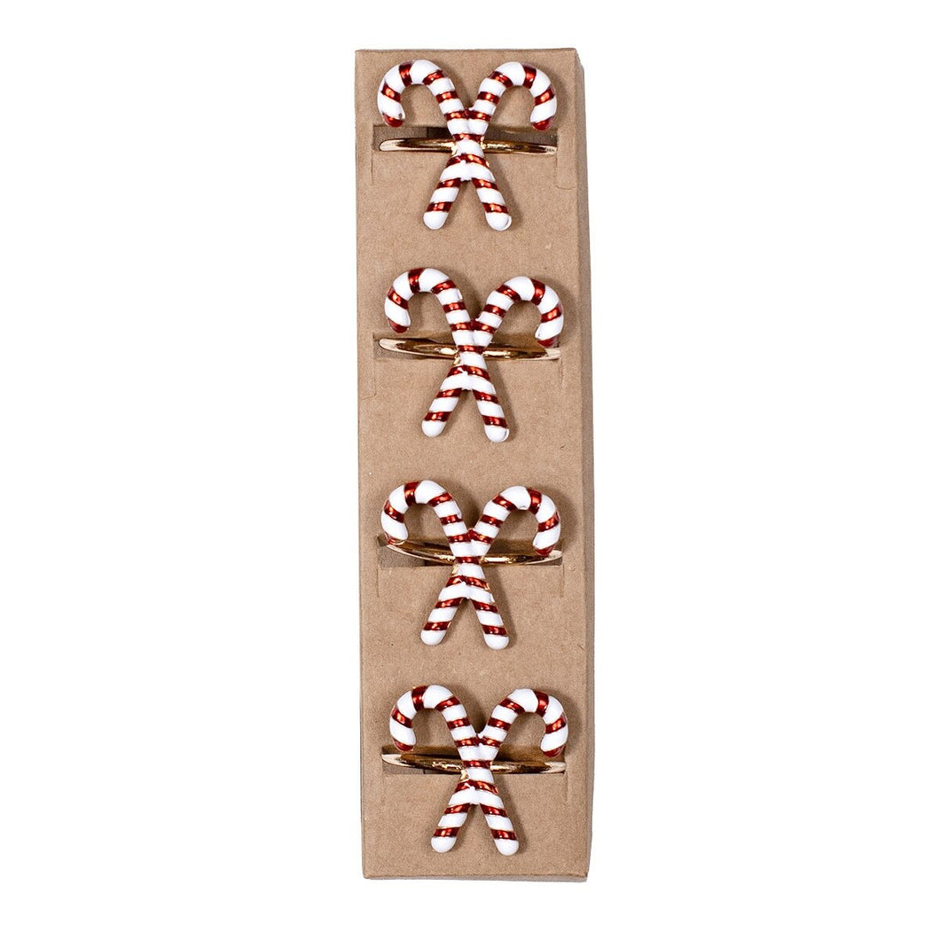 Candy Cane Napkin Ring set of 4