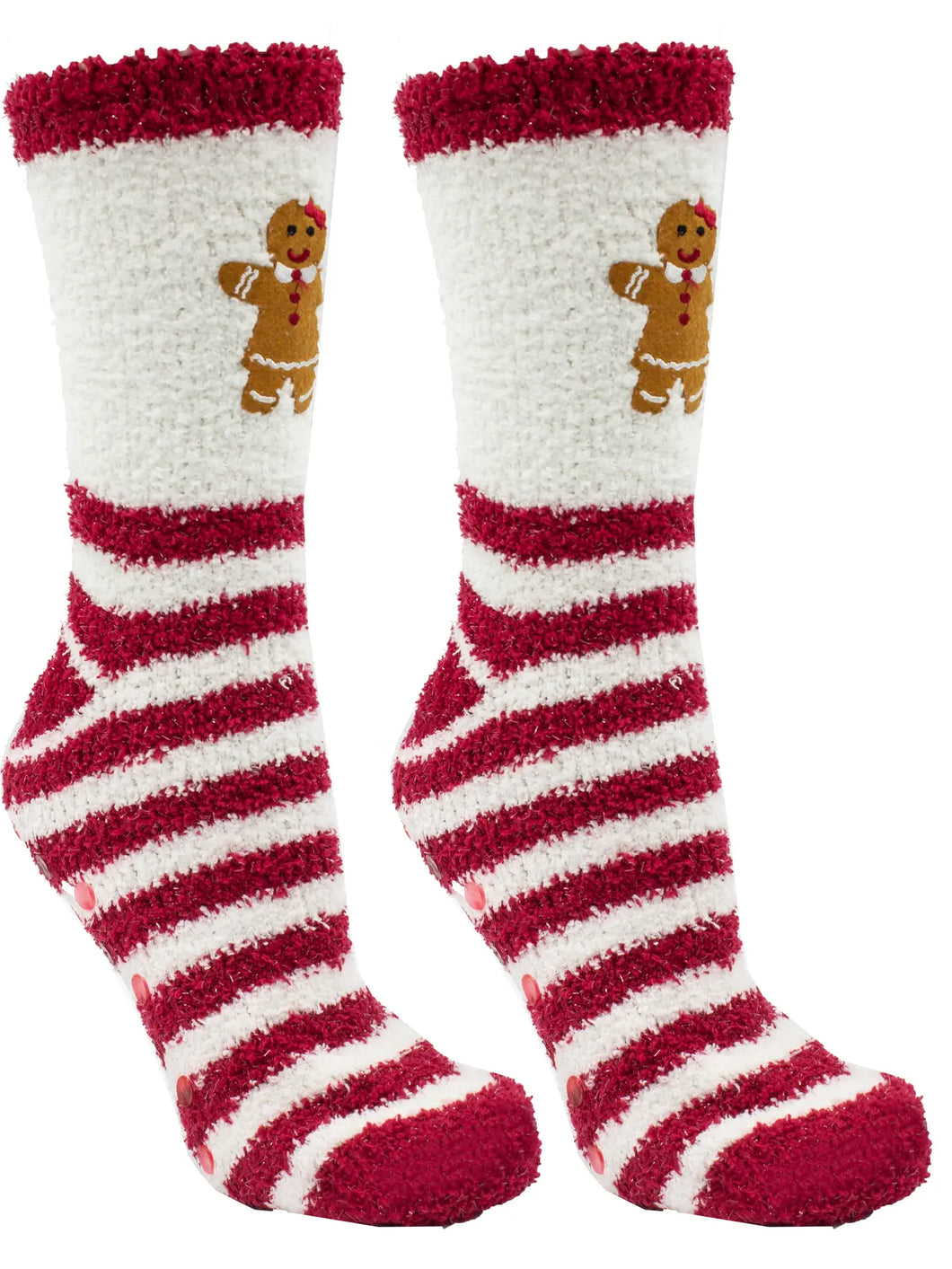 Fuzzy Gingerbread Socks