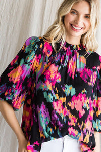 Abstract Floral Top