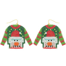 Load image into Gallery viewer, Snowman Ugly Sweater Earrings
