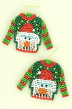 Load image into Gallery viewer, Snowman Ugly Sweater Earrings
