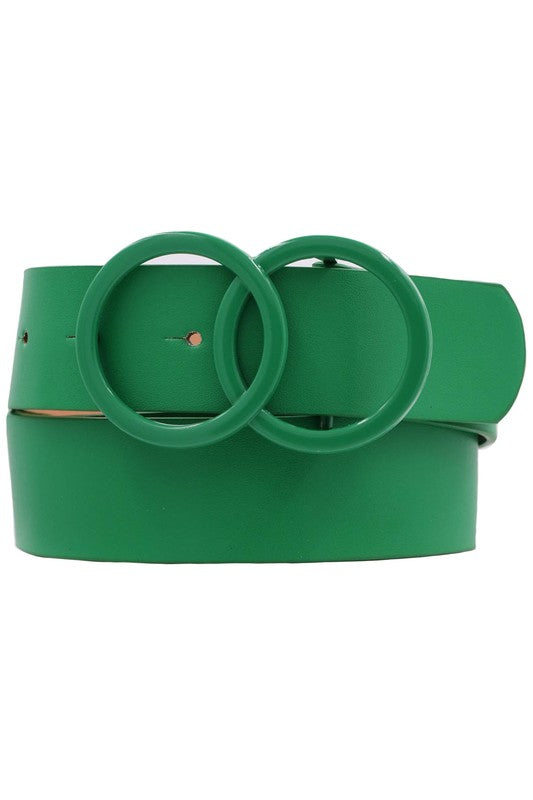Green Belt Circles Buckle