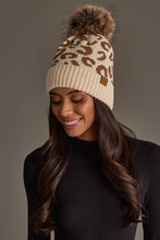 Load image into Gallery viewer, Cream Leopard Pom Hat
