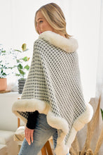 Load image into Gallery viewer, Houndstooth Faux Fur Wrap
